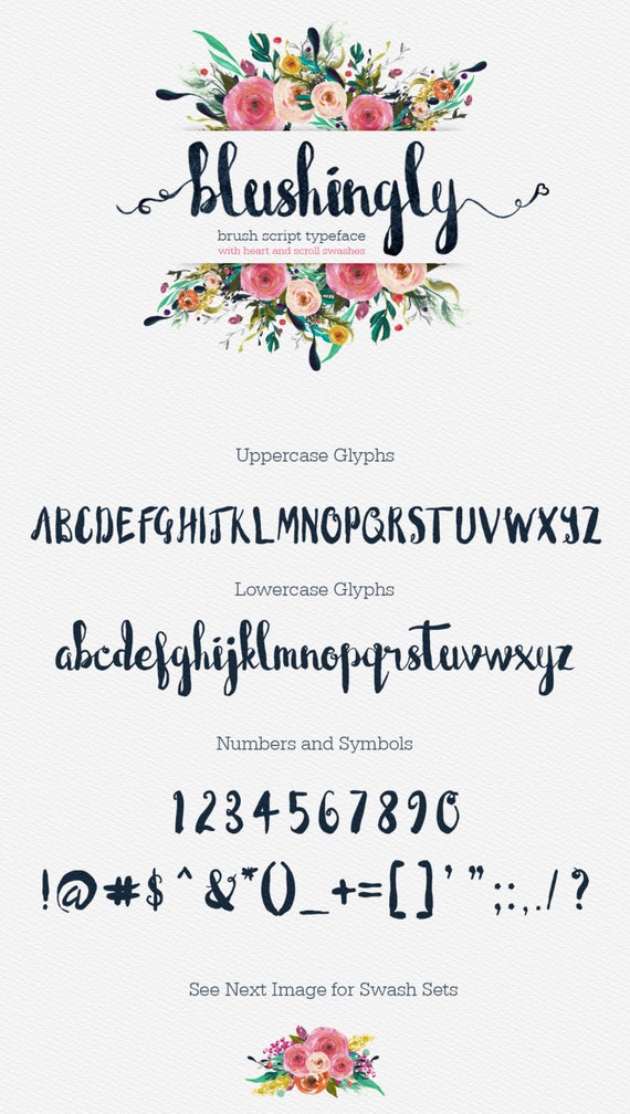 Calligraphy Font, Modern Calligraphy, Digital Fonts, Wedding Font, Invitation Font, Script Font, Digital Download, Blushingly