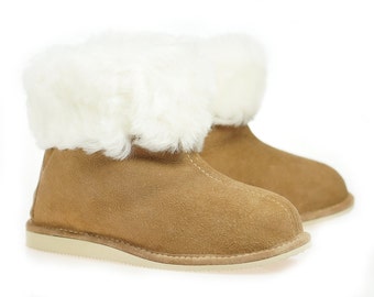 Mens Sheepskin Shearling Slippers Moccasin Boots for Men House Sheepskin Slippers Handmade Shoes 100% Wool Slippers ugg style Best