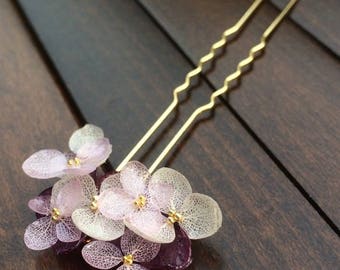 Real Preserved Hydrangae Flower Hair Picks