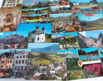 Postcards from Tyrol a historical region in the Alps; in northern Italy 44 vintage postcards.