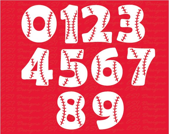 baseball font svg numbers svg dxf eps svg cutting files silhouette studio designer edition coupon