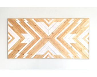 Wood Wall Art ~ Large Wall Art ~ Wooden Wall Art ~ Wooden Wall Art Large ~ Geometric Wood Wall Art ~ White Wood Wall Art ~ Boho Wall Art