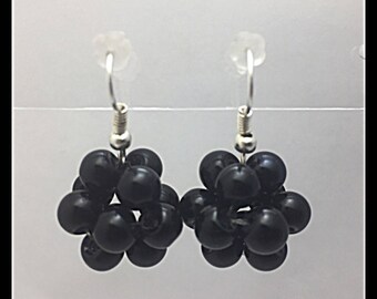 Bouquet of glass beads earrings