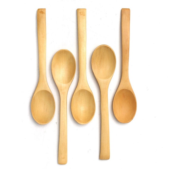 Set Of 6 Small Wooden Spoons Mini Bath Salt Like This Item