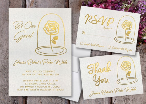 Beauty & The Beast Wedding Invitations Weddings