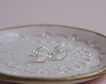 Silver Satellite Stud Earrings