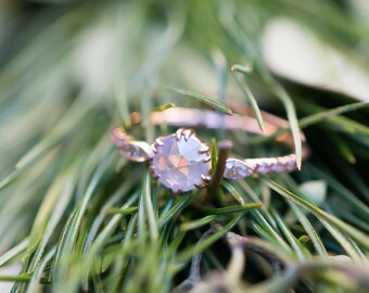 Rose Cut Diamond Engagement Ring | Rose Cut Collet Setting | Ethical Rose Cut Diamond | Rose Gold Engagement Ring | Rose Gold Rose Cut Ring