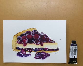 Watercolor Cheesecake Cheesecake Print