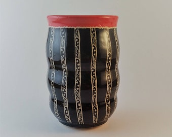Ceramic tumbler, pottery cup, gift under 25