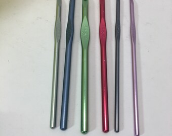SUSAN BATES Crochet Hooks Sizes F, G, H, I, J, K