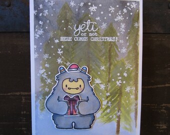 Yeti Christmas Greeting Card