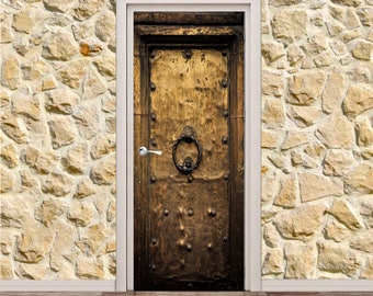 Wood Door Poster/Sticker (31" x 79" | 80 x 200 cm)