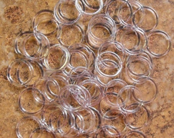 5/8", 1/2", or 3/8" Clear Plastic Bra Rings. Pick your quantity. Great for headbands.