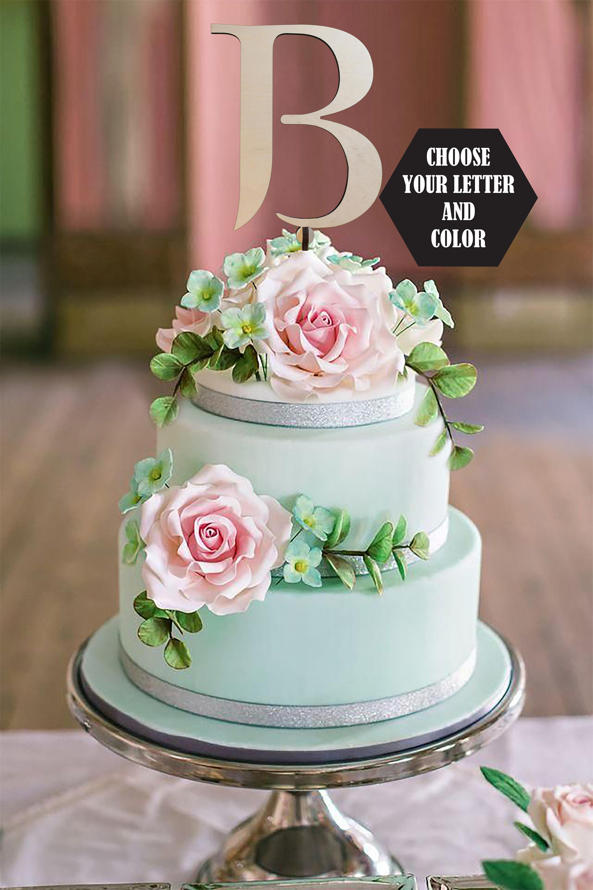 Letter B Cake topper Monogram Cake Topper Wedding Cake
