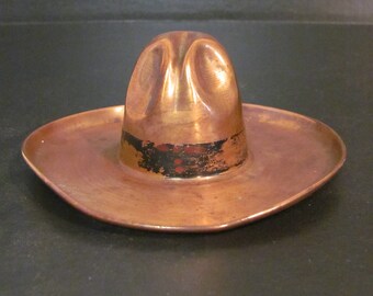 Cool Brass Cowboy Hat Tray