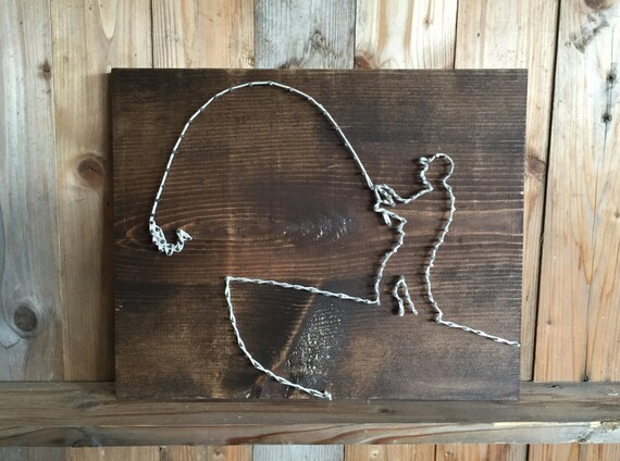 Fisherman String art Gifts for Dad Fishing Gift Fishing