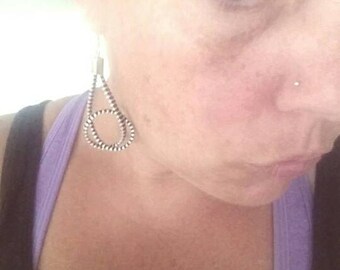 Figure Eight Recycled Zipper Earrings