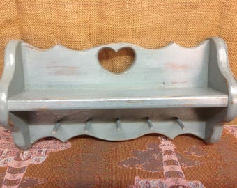 Primitive Painted Wood Shelf