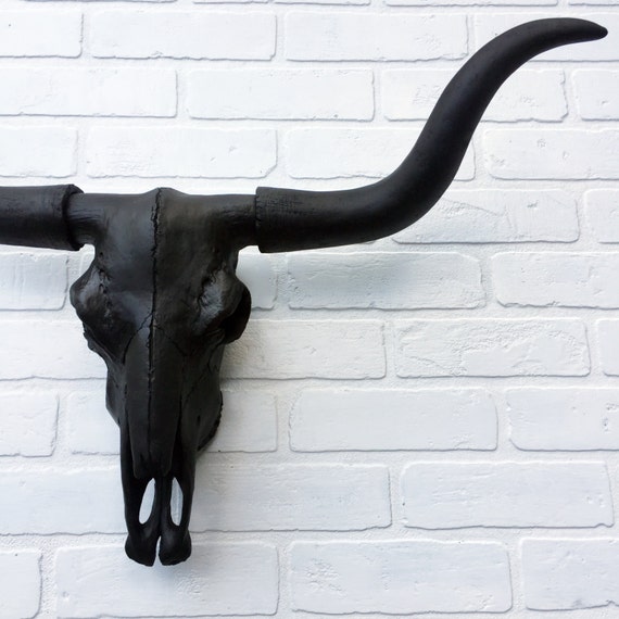 Any Color Or Black Faux Longhorn Skull Wall Mount Bull
