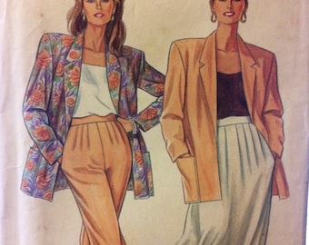 Uncut Sewing Pattern Simplicity 7226 Misses' Separates Jacket Skirt Pants Bust 32-40 Inches Complete