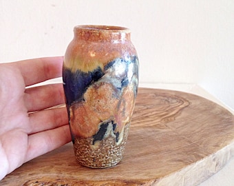 Small Studio Pottery Vase Autumn Colors