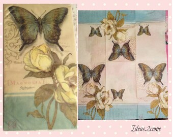 Butterfly Decoupage Napkins,Decoupage Napkins, Paper Napkins, Printed Paper Napkins for Decoupage, Paper Serviette