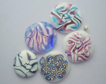 Dichroic Fused Glass Cabochon - Gem Stone - Cabochon Cab - Bead Supply- Glass Bead - Wire Wrapped - Stained Glass 4209