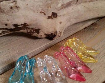 8 charms heel transparent acrylic 20x13mm