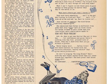 1942 KOTEX teen & Record Player Some Days I'm Happy Print Ad