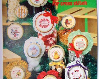 Counted Cross Stitch "JAR LIDS" Leisure Arts 1982