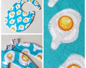 Sunny Side up BABY Bib , Gender Neutral Bib, Blue Baby Shower Gift, Trendy Bib, Absorbent Bib, baby shower gift, baby boy girl bib