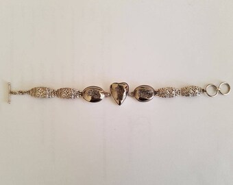 sterling silver bracelet with 3 agate drusy