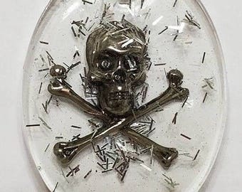 Resin Necklace Skull & Crossbones, Pirate