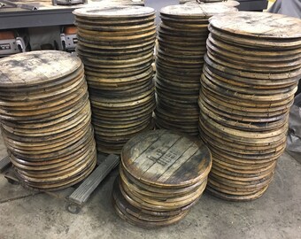 Bourbon Barrel Head, lid, top, barrel wood, reclaimed, Jim Beam, Makers Mark