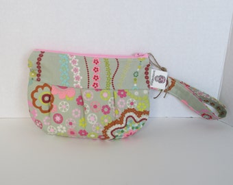 Amy Butler Wristlet - Zip pouch - Amy Butler Pouch - Handmade
