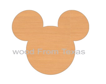 Mickey Mouse Head * Shapes * Ornaments * DIY * Craft Supplies * Size 4" to 48"* .Material Size .25",.5" or .75" * Painted or Not * 010-214