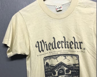 XS thin vintage 80s Wiederkehr Wine Altus Arkansas screen stars t shirt
