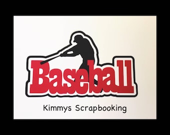 Baseball Scrapbook Title Premade Paper Piecing