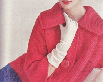Vintage Vogue 60s Greatcoat Knitting Pattern PDF