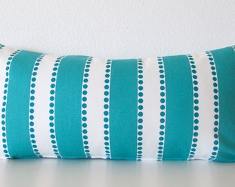 Pillow Cover - Lulu Stripe - True Turquoise - Sripes - Blue - Cushion Cover