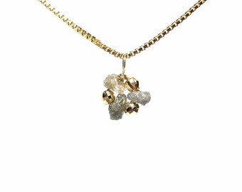 White Diamond Necklace, Diamond Pendant White, K14 Gold filled Necklace, Gemstone Necklace, Diamond Necklace, Gold Filled Jewelry, Gift Jewelry