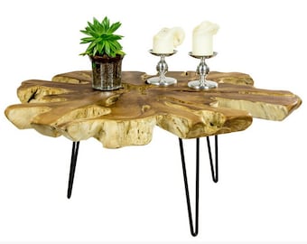 Coffee table Teak Root star 100x95cm