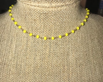 Yellow Choker Necklace