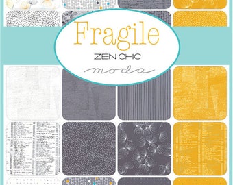 Moda Fragile Precut 5" Charm Pack Fabric Quilting Cotton Squares Zen Chic 1630PP SQ39