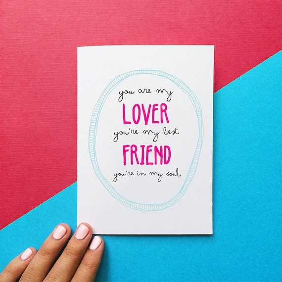 valentine card anniversary card romantic card you are my lover