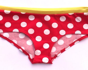 Organic cotton ladies panties - Big Polka Dot