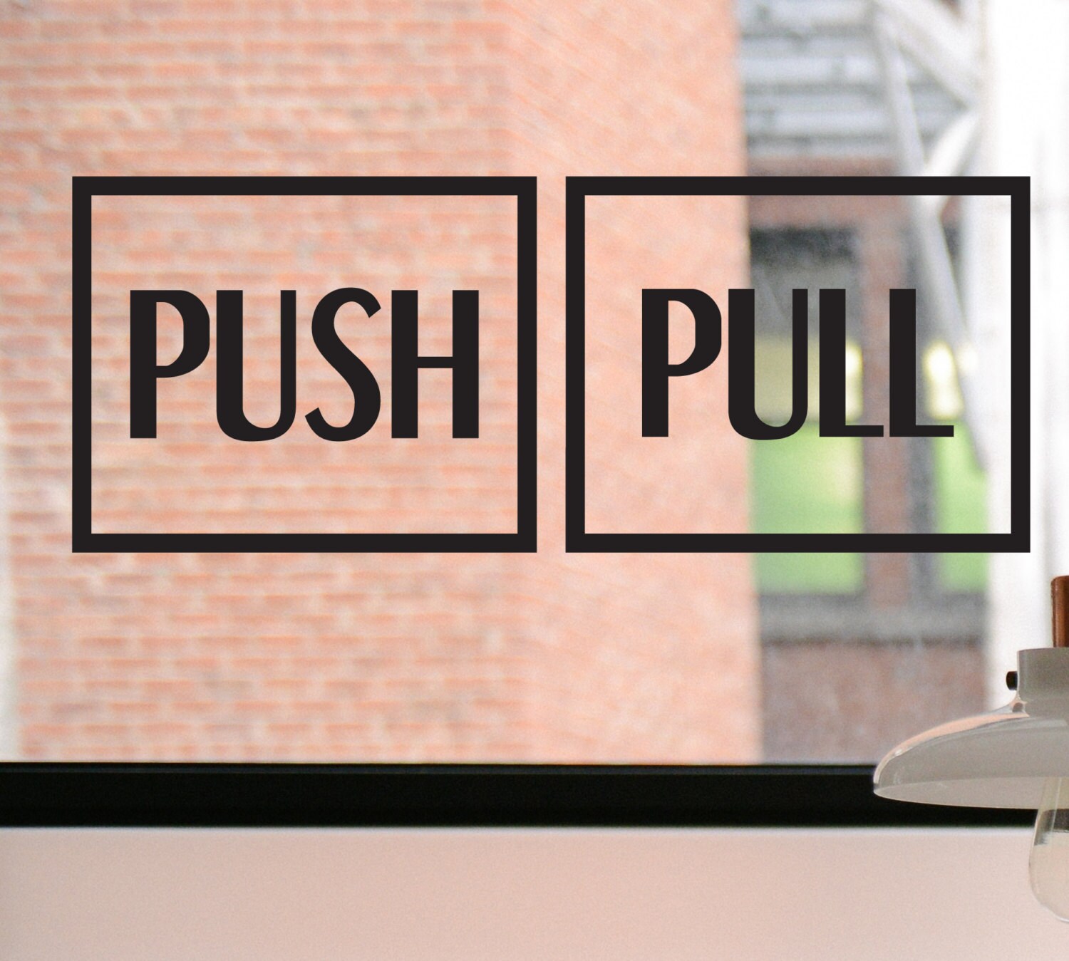 Push Pull Decal Push Sign Pull Sign Push Sticker Pull