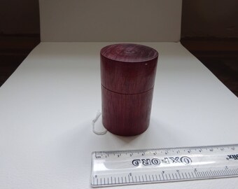 Purpleheart lidded pot