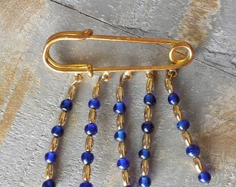 vintage safety pin brooch