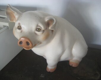 Lifelike Ceramic Pig